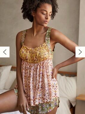 Anthropologie Romantic Boho Floral Pajama Set Women’s medium